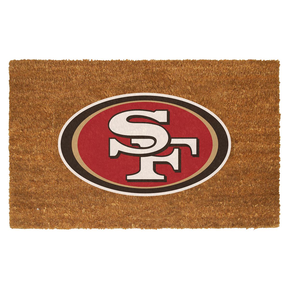 Officially Licensed NFL Colored Logo Door Mat - 49ers