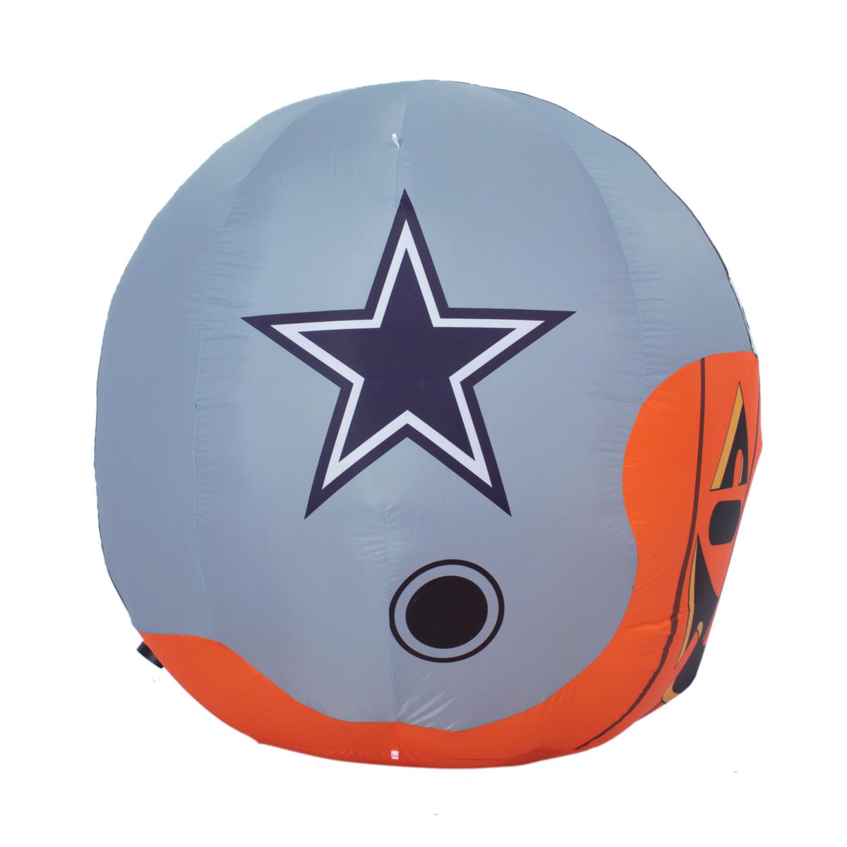 NFL Dallas Cowboys Team Inflatable Lawn Helmet, One Size, Gray