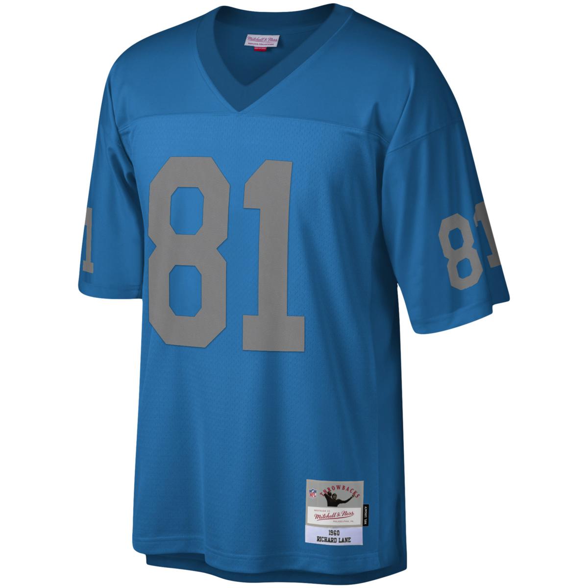 Mitchell & Ness Richard Lane Blue Detroit Lions Legacy Replica Jersey