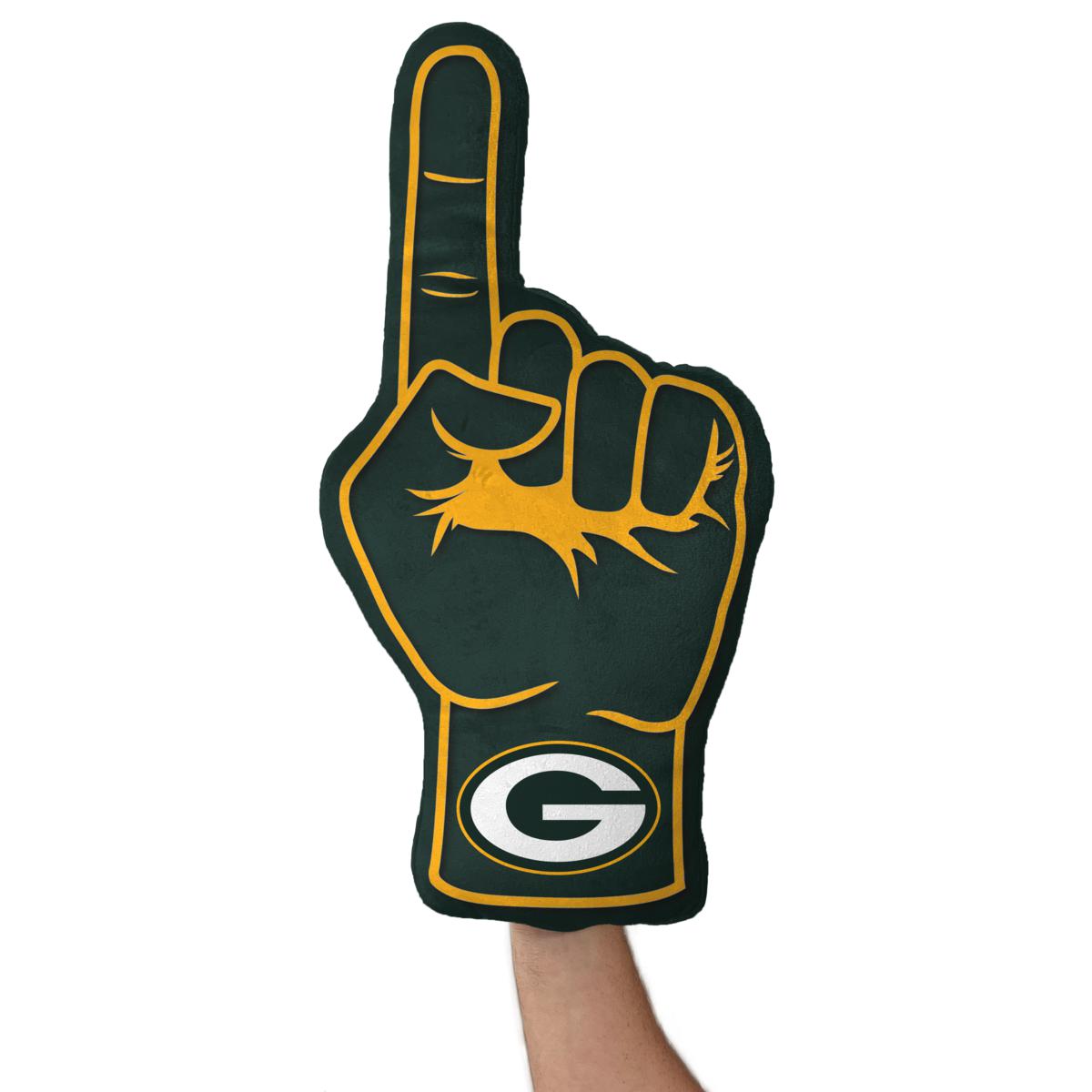 Officially Licensed NFL Foam Finger Plush Pillow - Green Bay Packers