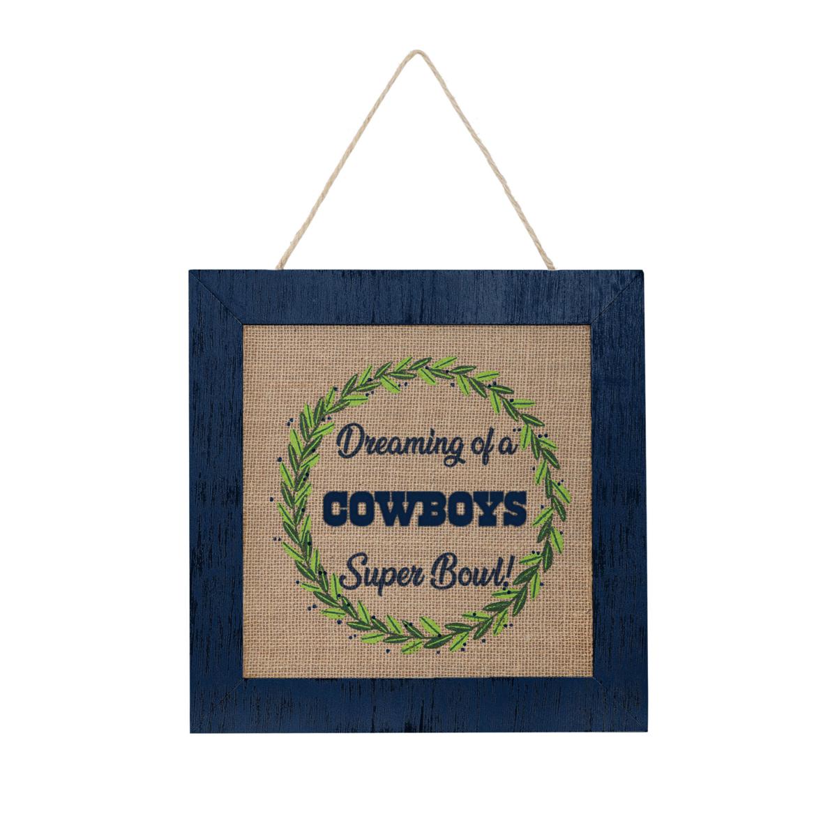 NFL Round Distressed Sign: Dallas Cowboys