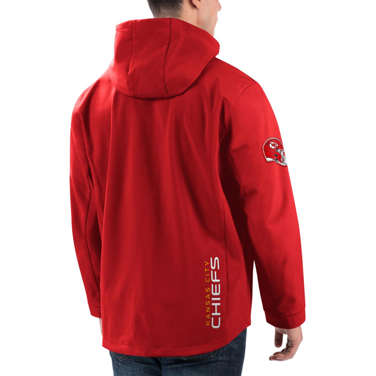 Kansas City Chiefs Men Hoodie Football Zipper Sweatshirt Hooded Jacket Coat  Gift