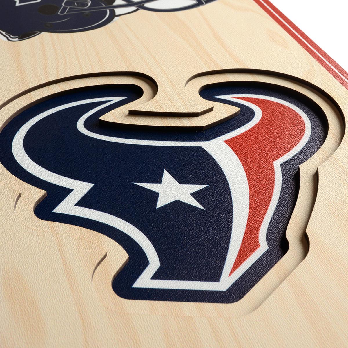 Houston Texans 3D Logo Series Wall Art-12X12 YouTheFan