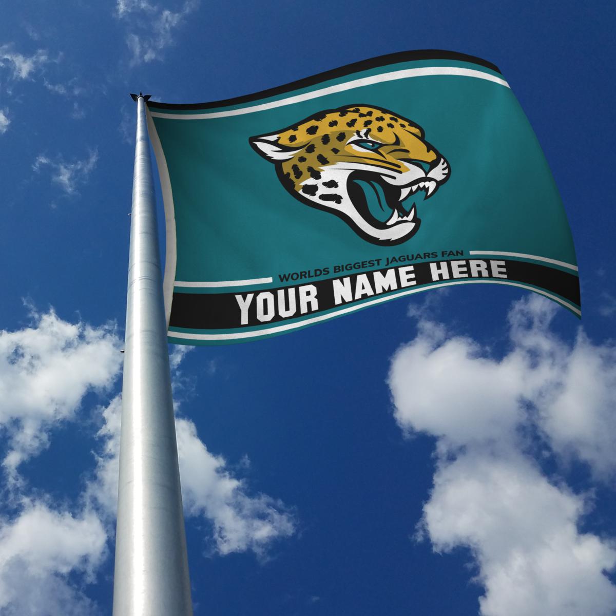 Jacksonville Jaguars NFL Logo Flag - Teal