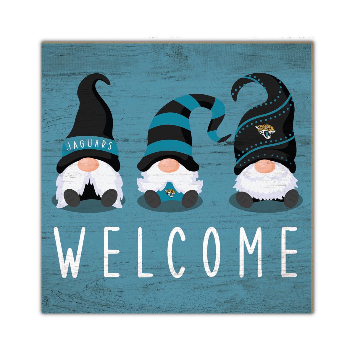 Officially Licensed NFL Jacksonville Jaguars Welcome Gnomes Wall Decor