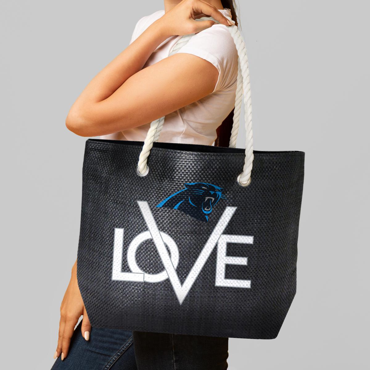 Officially Licensed NFL Love Tote - Carolina Panthers