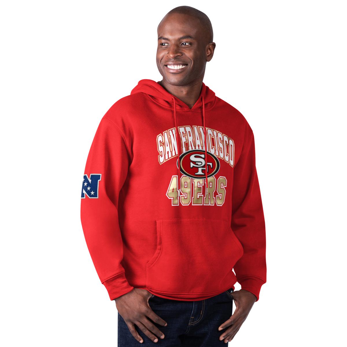 San Francisco 49ers Lg UNISEX New Pullover Hoodie Rhinestone Sweatshirt  Sweater