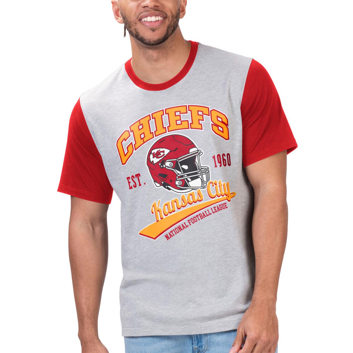 Buy the Mens White KC Chiefs Short Sleeve Crew Neck Pullover T