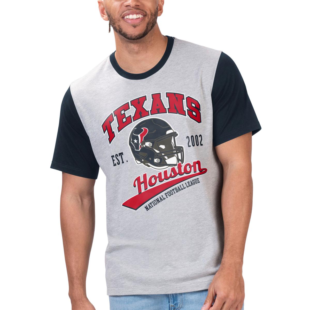 Football Fan Shop Officially Licensed NFL Men's Black Label Short-Sleeve Tee by Glll - Houston Texans