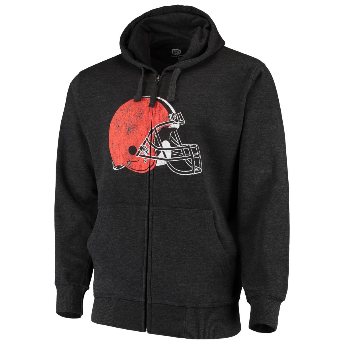 Women's Heathered Gray Cleveland Browns Big Role Raglan Pullover Sweatshirt