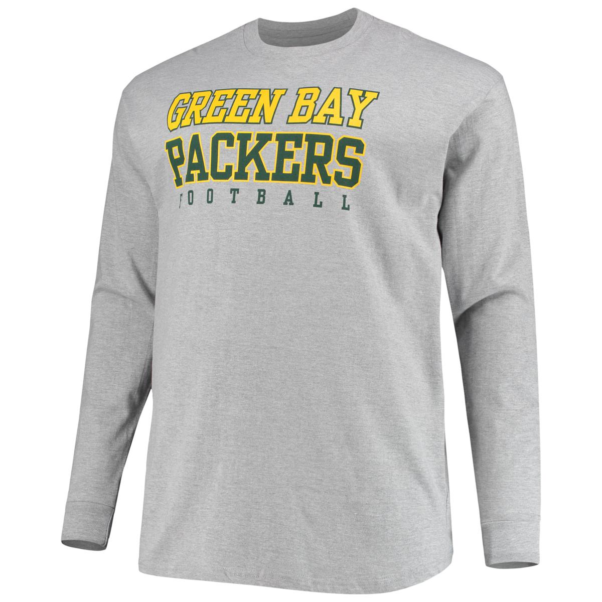 Officially Licensed NFL Men's Gray Big & Tall Practice Shirt - Packers