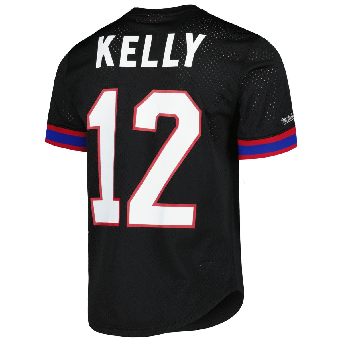 Officially Licensed NFL Men's Jim Kelly Bills Player Mesh Top