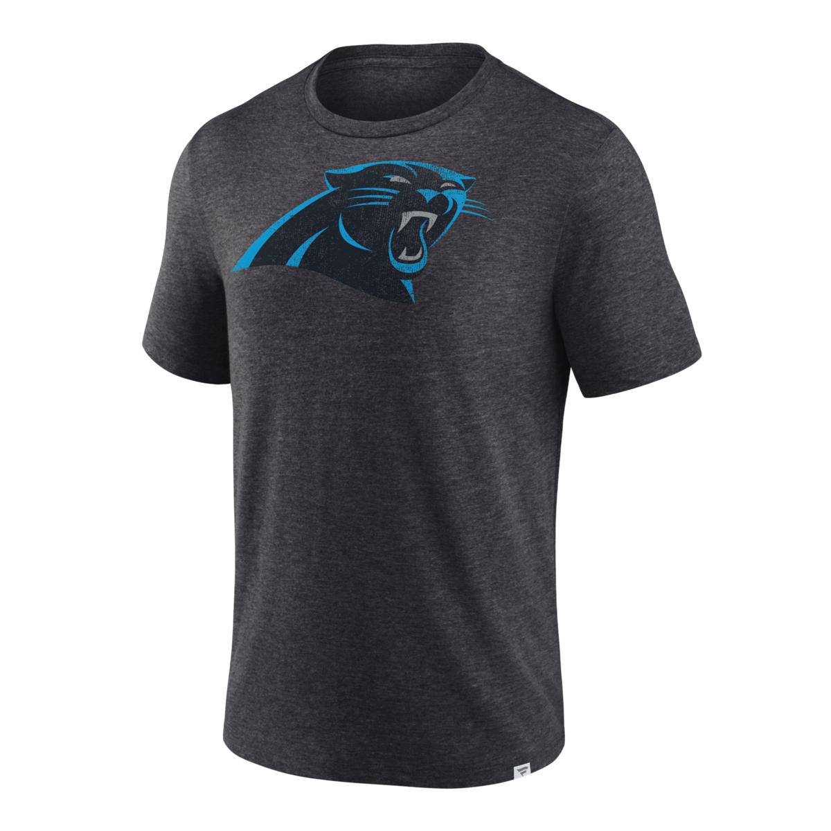 Men's Refried Apparel Black/Blue Carolina Panthers Upcycled Angle Long Sleeve T-Shirt, Size: Small