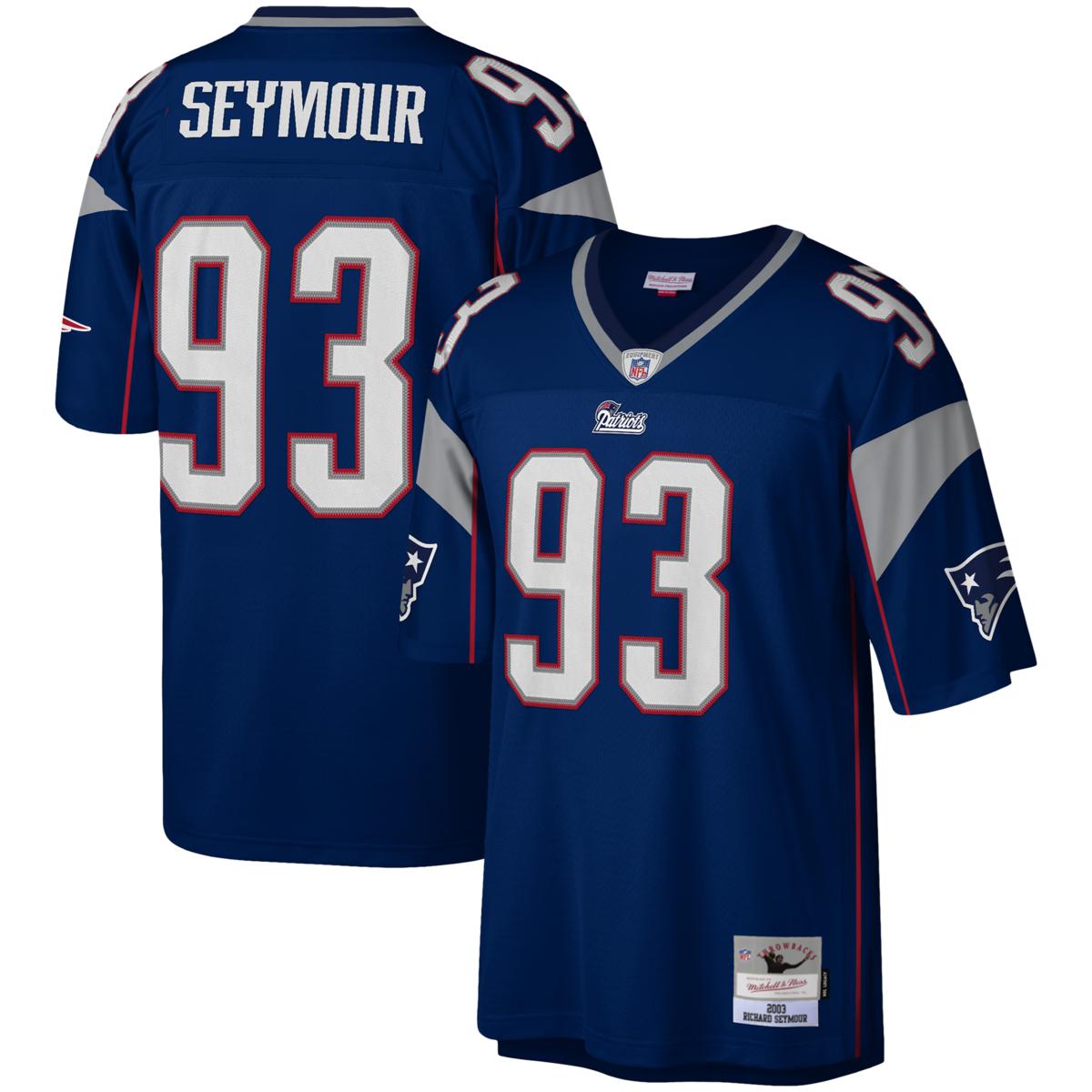 Officially Licensed NFL Men's Mitchell & Ness Seymour Patriots Jersey
