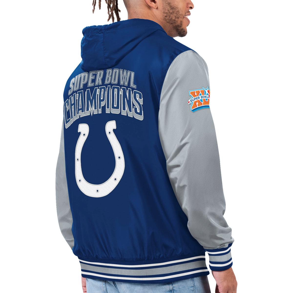 Indianapolis Colts G-III Leather Suede Varsity Jacket Size Medium NFL