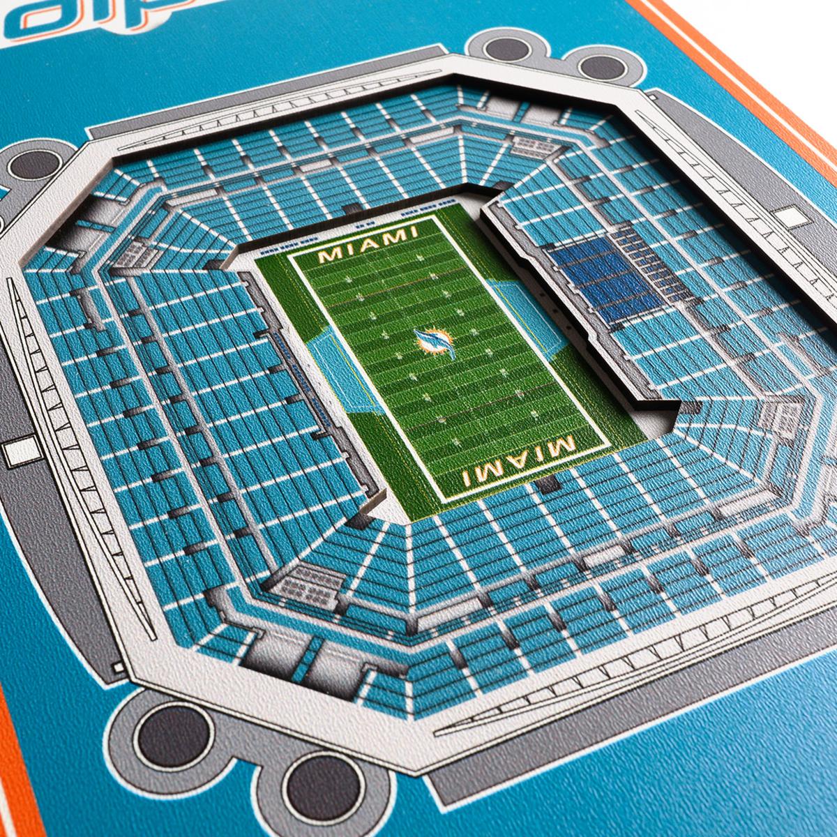 Hard Rock Stadium - Home of the Miami Dolphins - Custom Color Logo