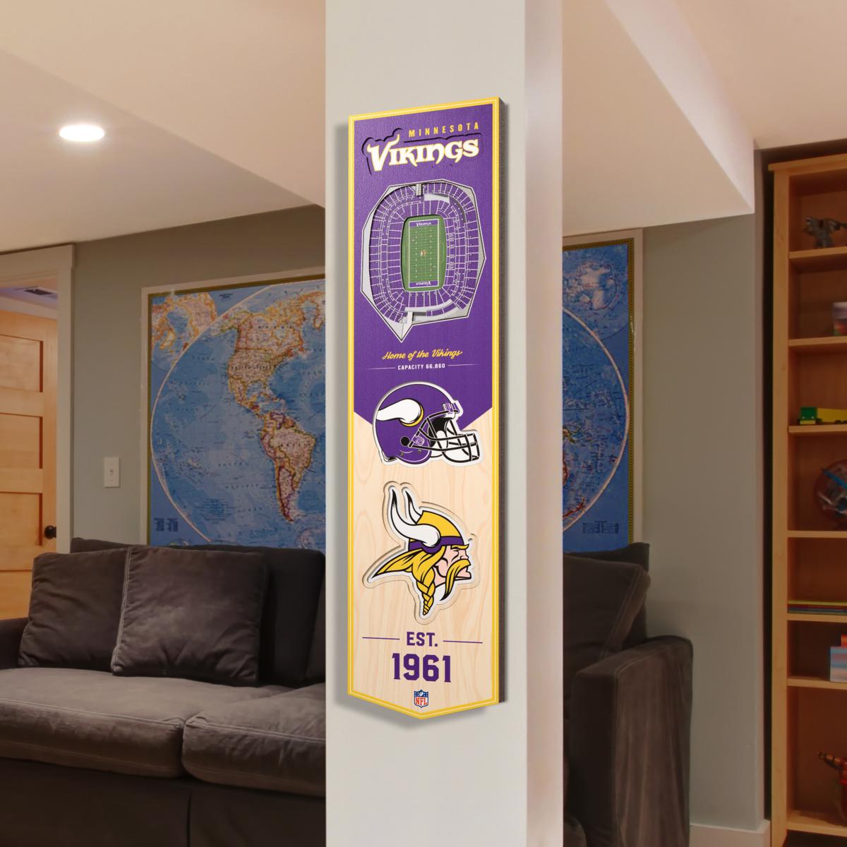 Minnesota Vikings NFL Personalized Locker Room Print