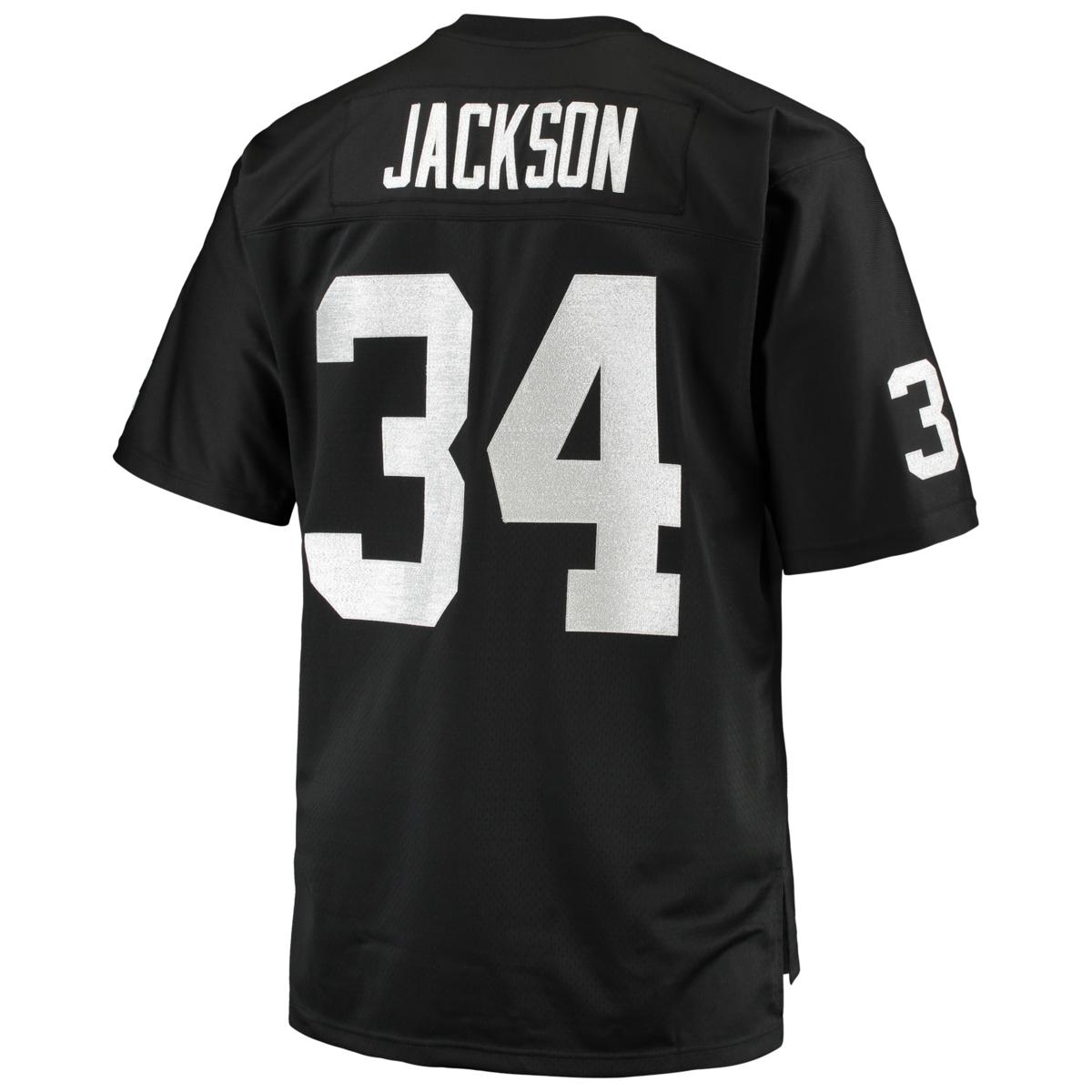 Mitchell & Ness Men's Mitchell & Ness Bo Jackson White Las Vegas Raiders  Big Tall 1988 Retired Player Replica Jersey