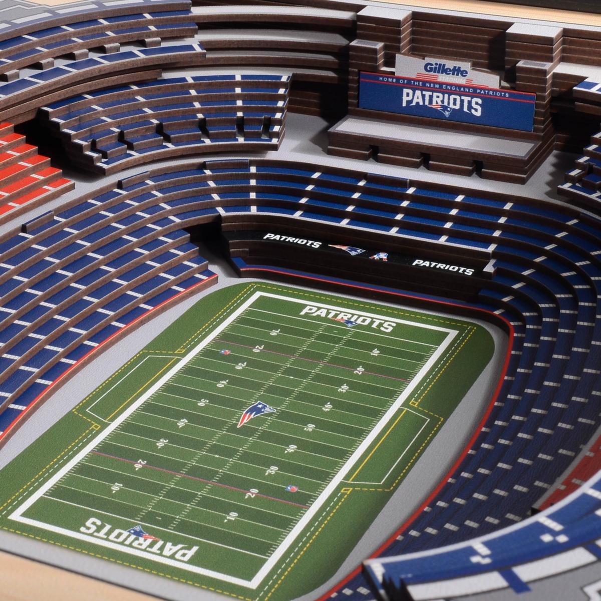 NFL 3D Stadium Wall Art - New England Patriots