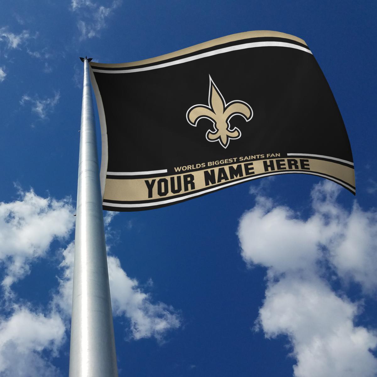 Officially Licensed NFL New Orleans Saints Personalized Banner