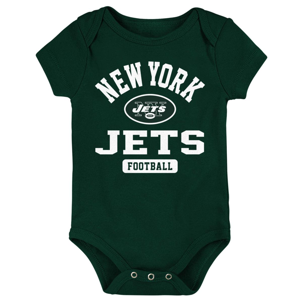 Officially Licensed NFL Newborn & Infant Bodysuit 3pcs., Jets