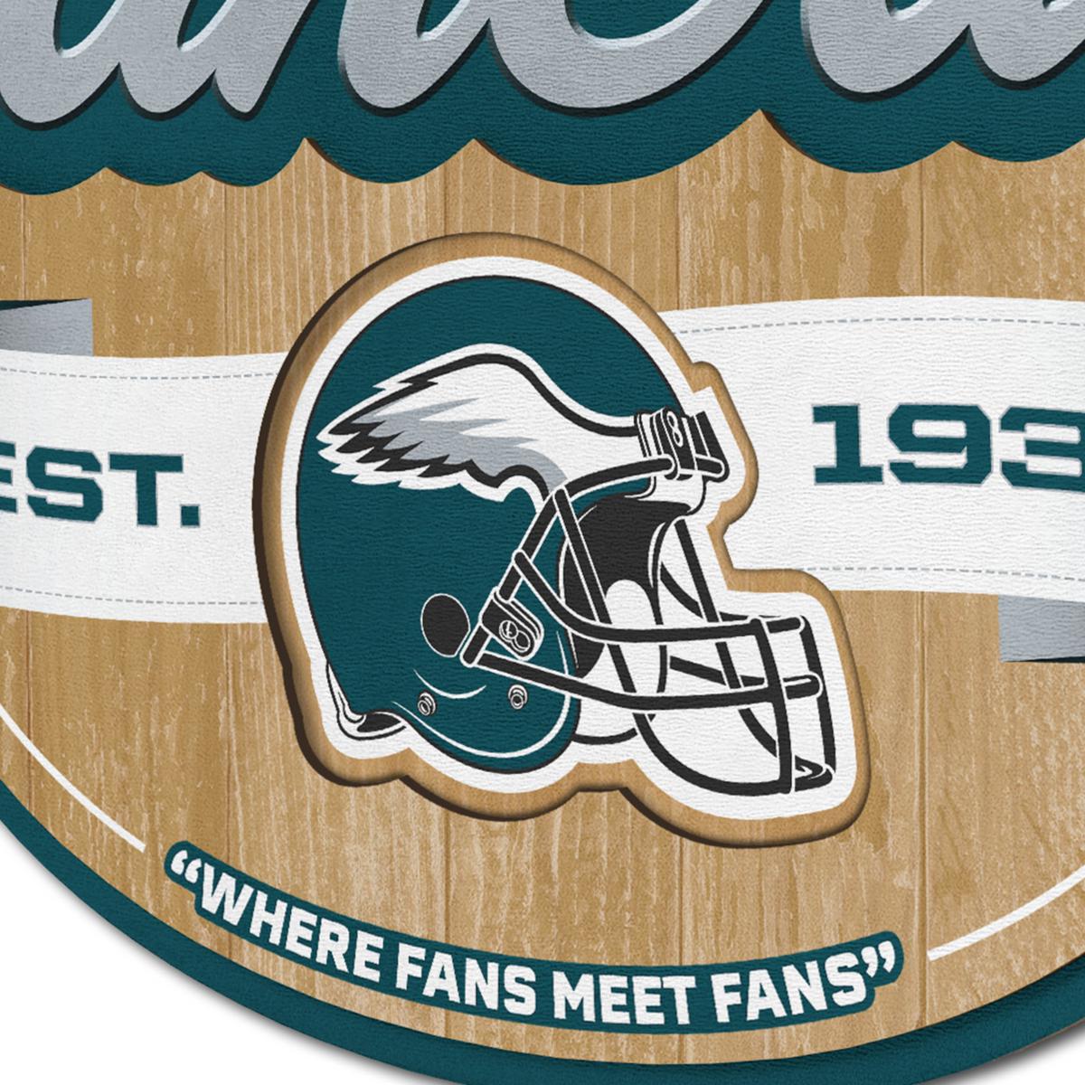 NFL Round Distressed Sign: Philadelphia Eagles