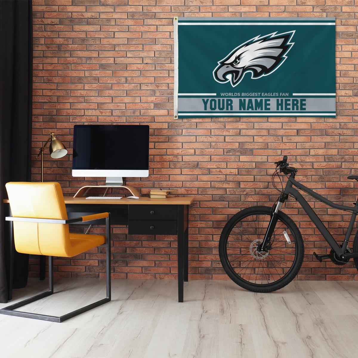 Officially Licensed NFL Philadelphia Eagles Personalized Banner Flag