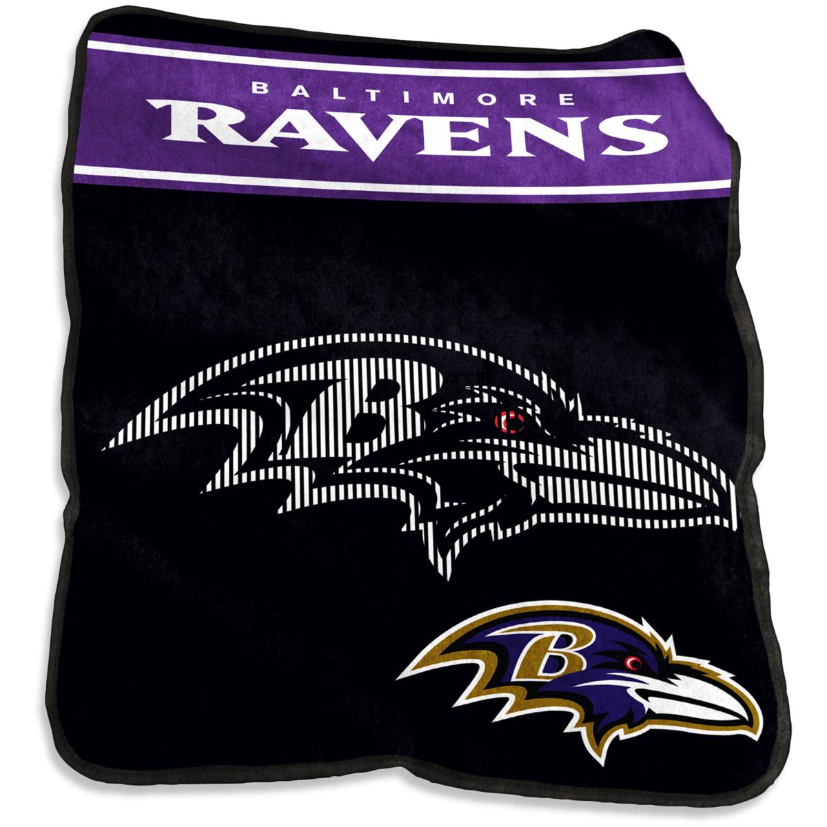 Officially Licensed NFL Ravens 60 x 80 XL Plush Throw Blanket 