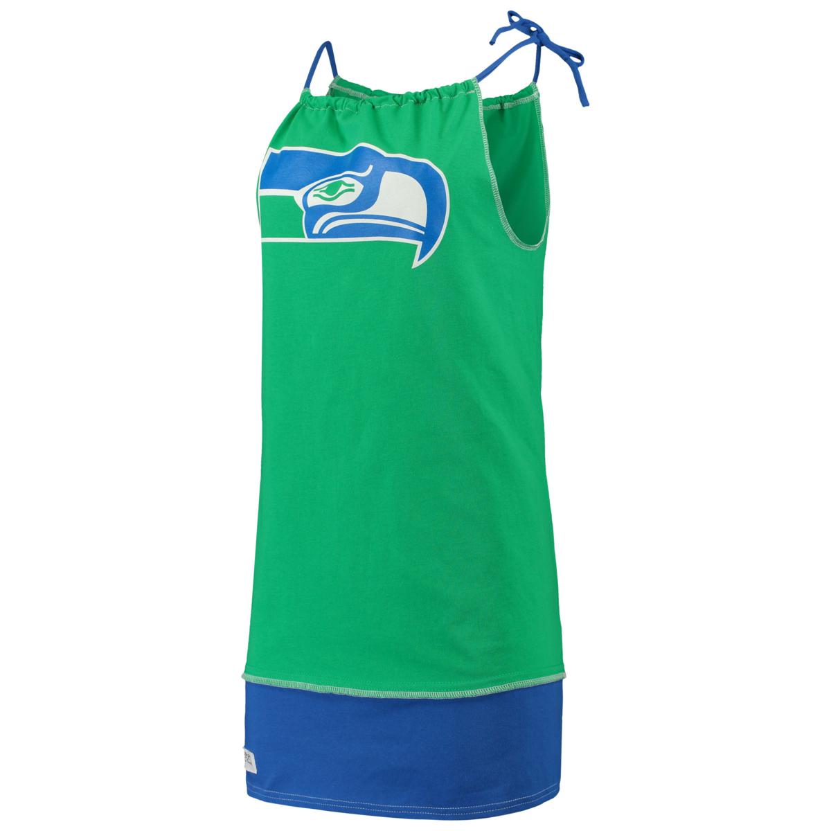 Officially Licensed NFL Refried Apparel Kelly Vintage Dress - Seahawks