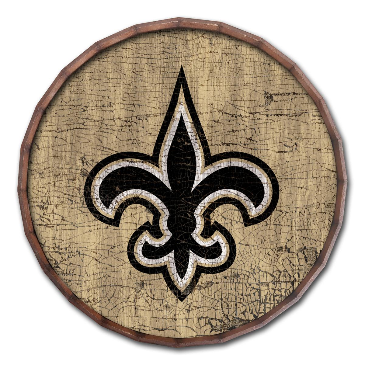 Officially Licensed NFL Saints Cracked Color 24' Barrel Top