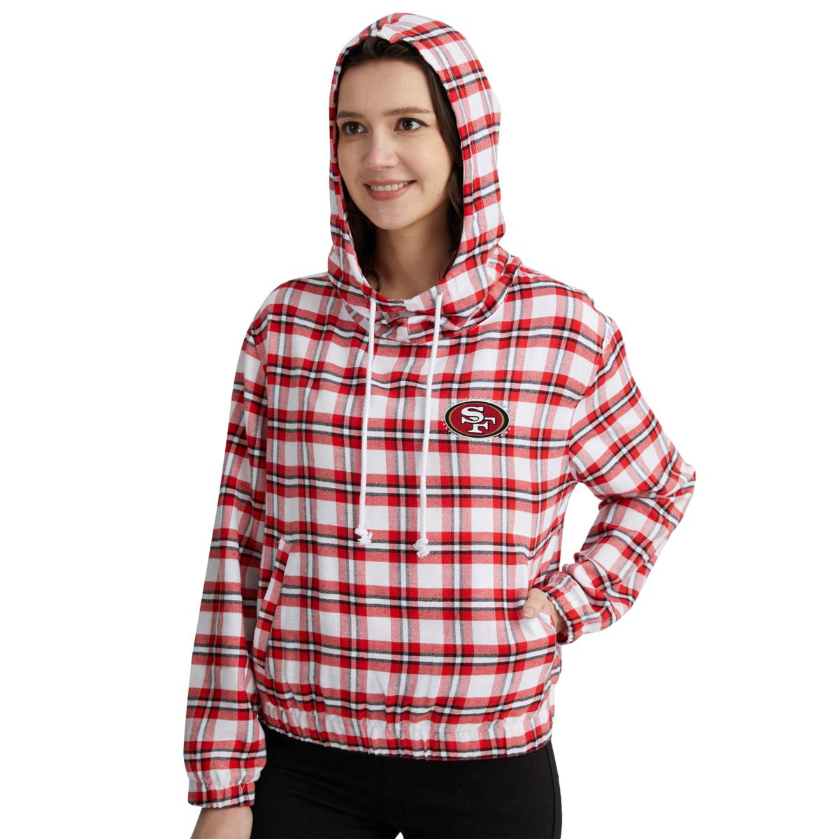 Women's NFL San Francisco 49ers Raw Edge Hoodie