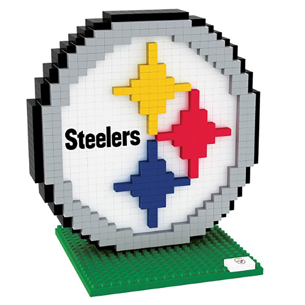 Officially Licensed NFL Steelers 3D BRXLZ Logo Building Blocks