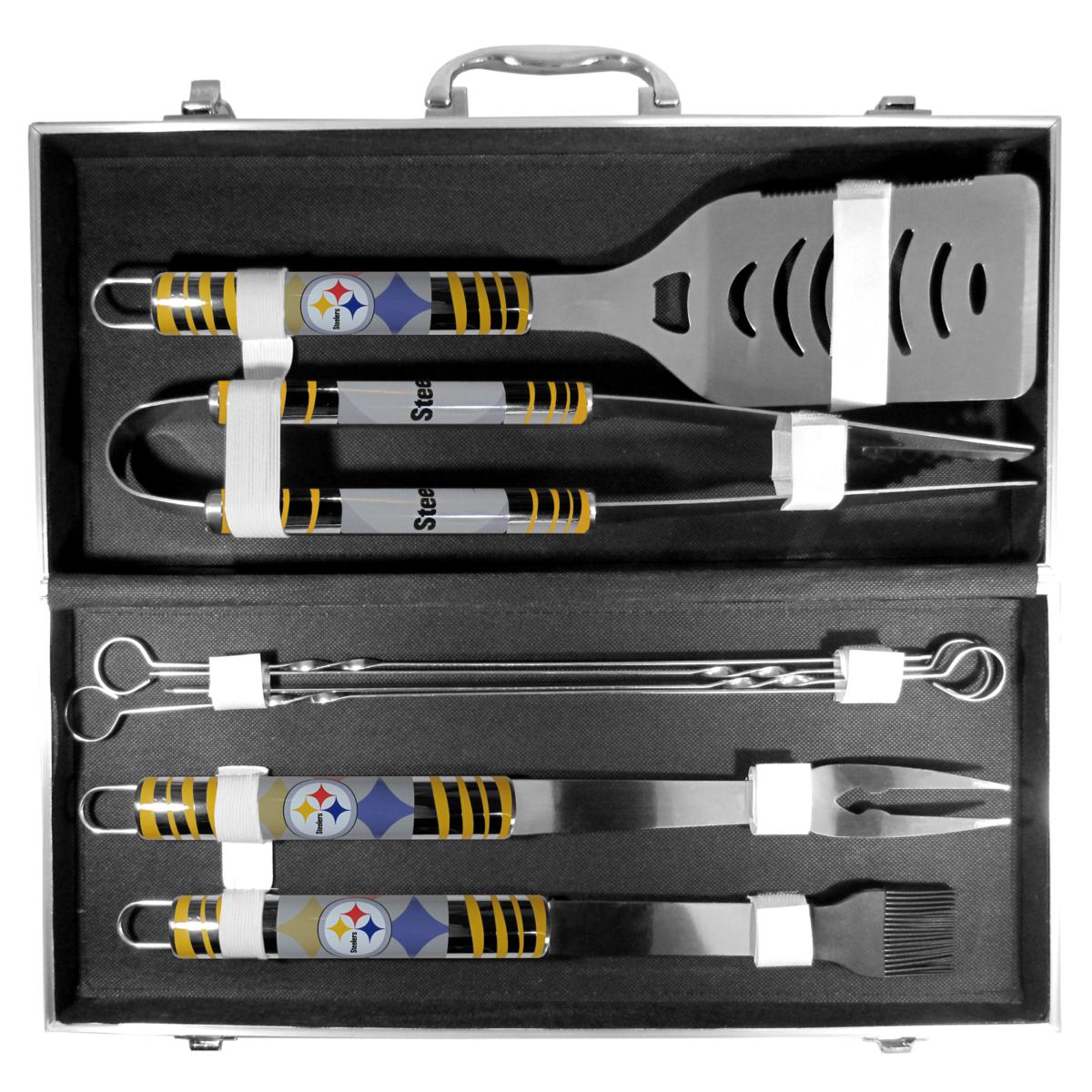 Officially Licensed NFL Team 8-Piece Tailgater BBQ Set - Steelers