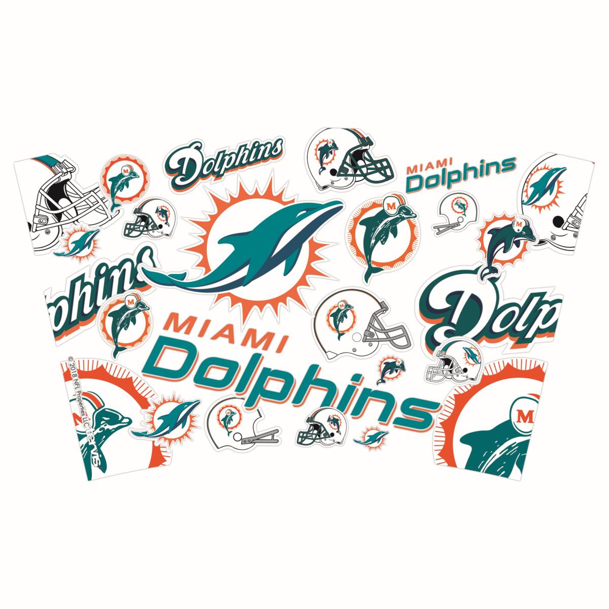 NFL Miami Dolphins Triple Spirit Stickers