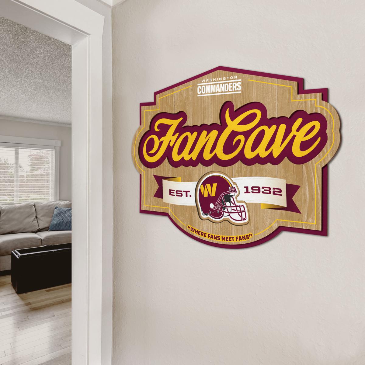 Officially Licensed NFL Washington Commanders Fan Cave Sign