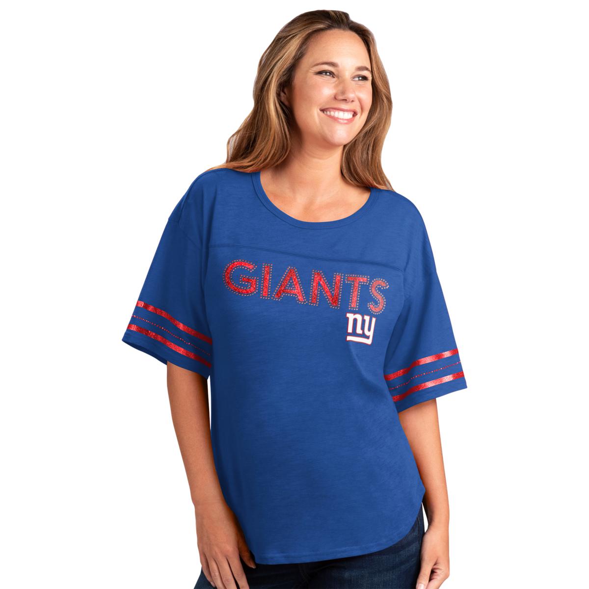 New York Giants Inspired Glitter Top, 41% OFF