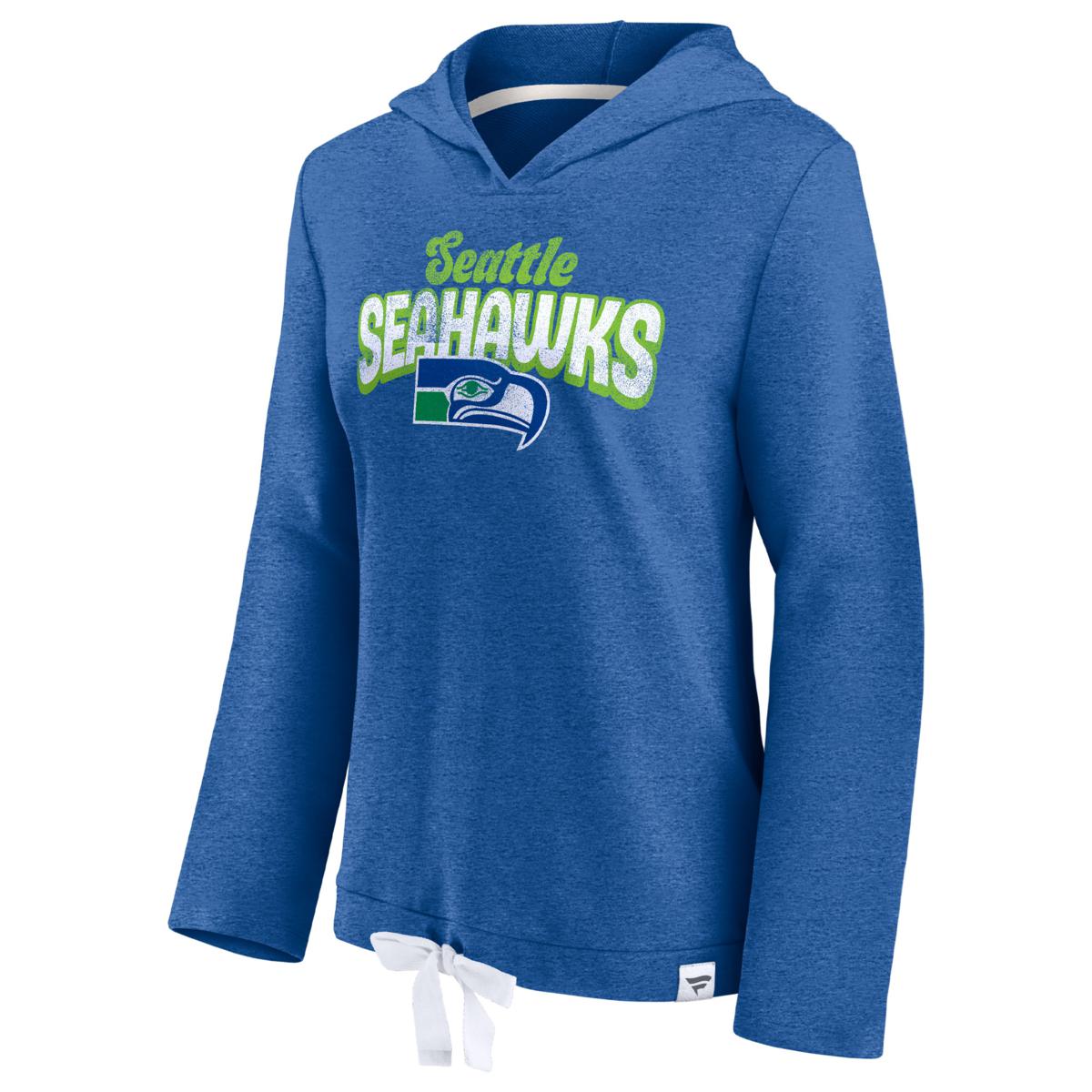 NFL team apparel seattle Seahawks woman's croped v-neck tee size