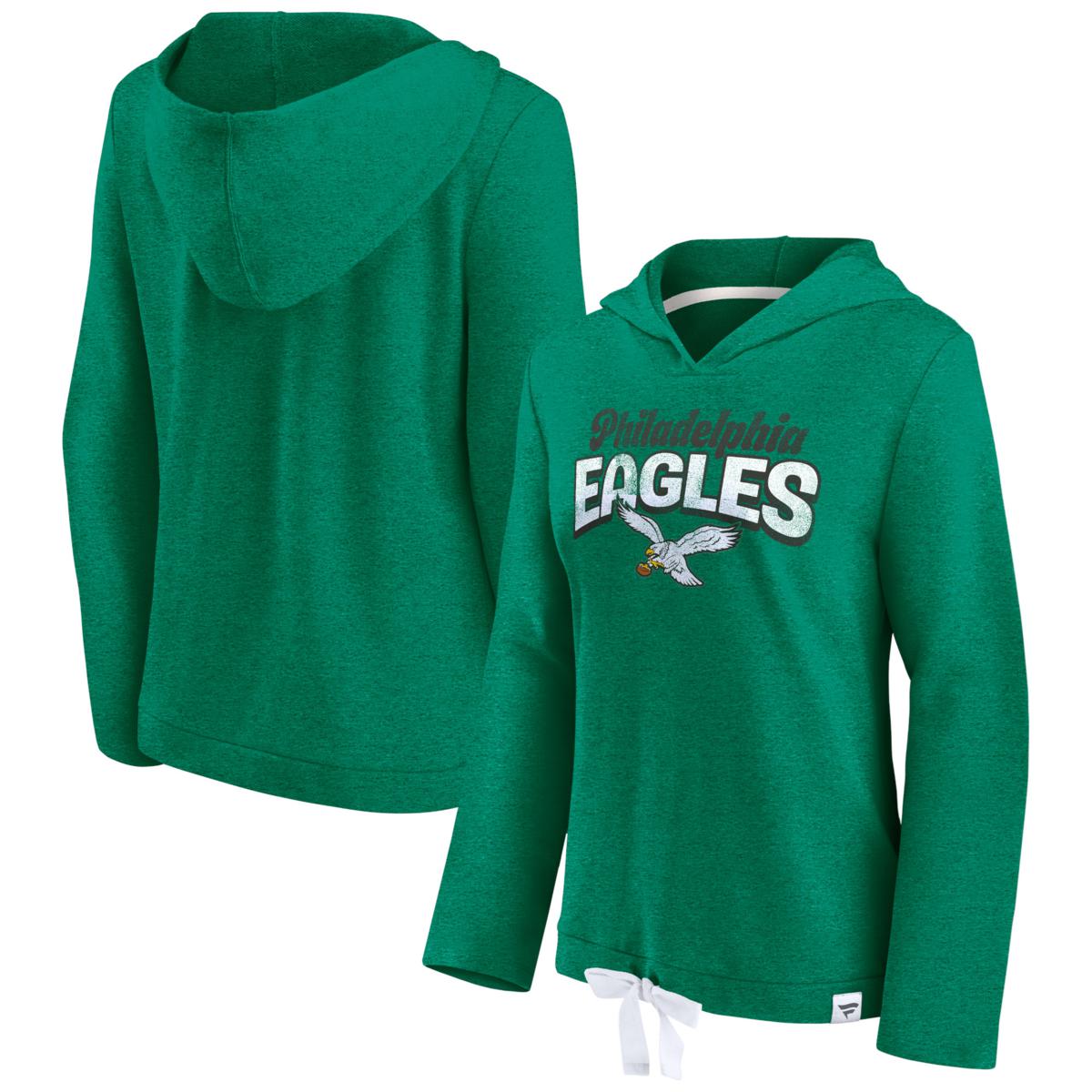 Philadelphia Eagles Women Crop Top Hoodie Drawstring Pullover