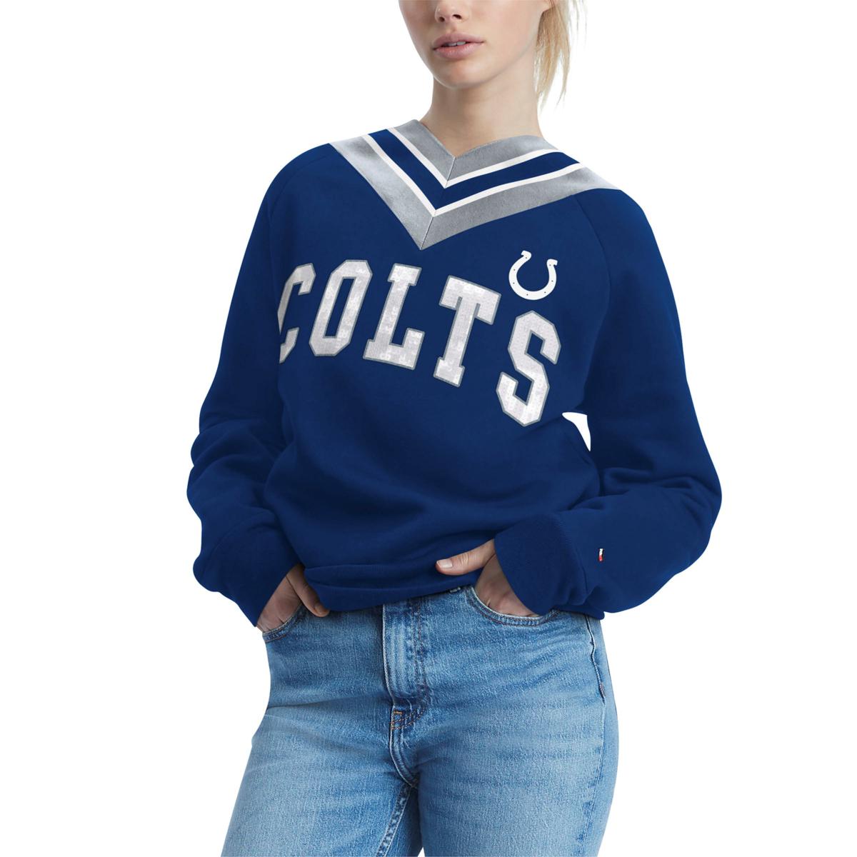 Officially Licensed NFL Women's Heidi Sweatshirt by Tommy Hilfiger - Colts