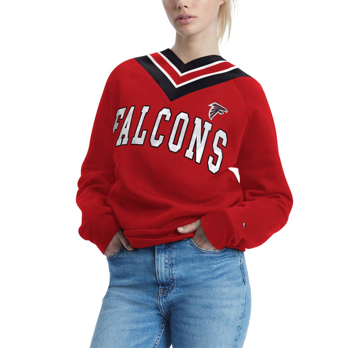 Nfl Atlanta Falcons Women's Primary Antique Long Sleeve Crew