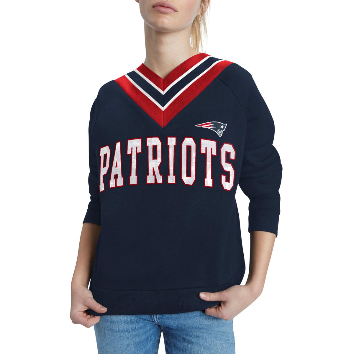 Officially Licensed NFL Women's Heidi Sweatshirt by Tommy Hilfiger - Patriots