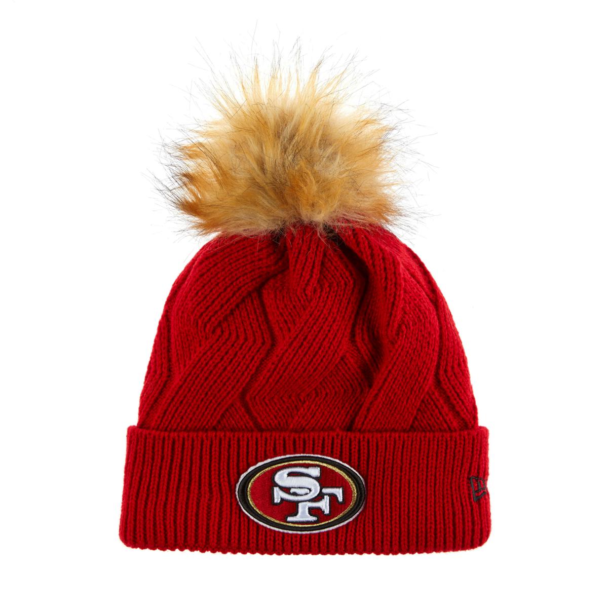 The 49ers NFL Beanie with Faux Fur Pom