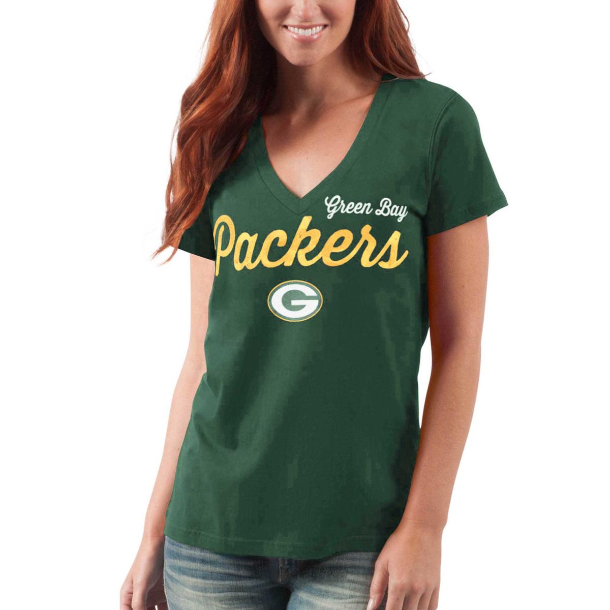 Green Bay Packers Ladies g-III Rhinestone Shirt