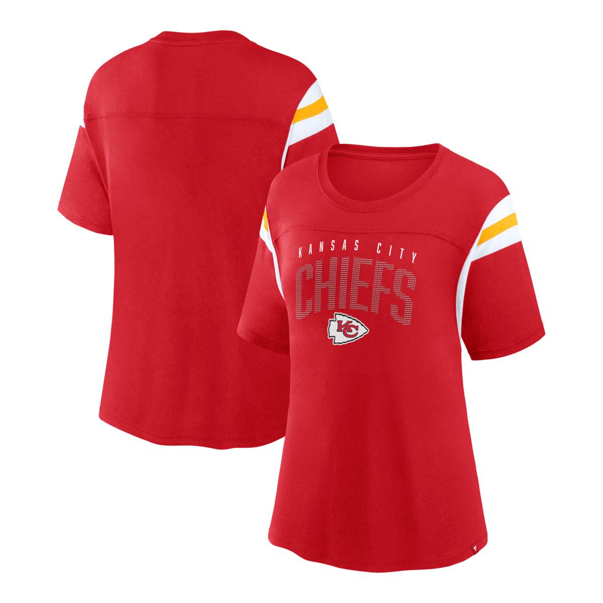 Officially Licensed NFL Women's Rhinestone Tee - Chiefs