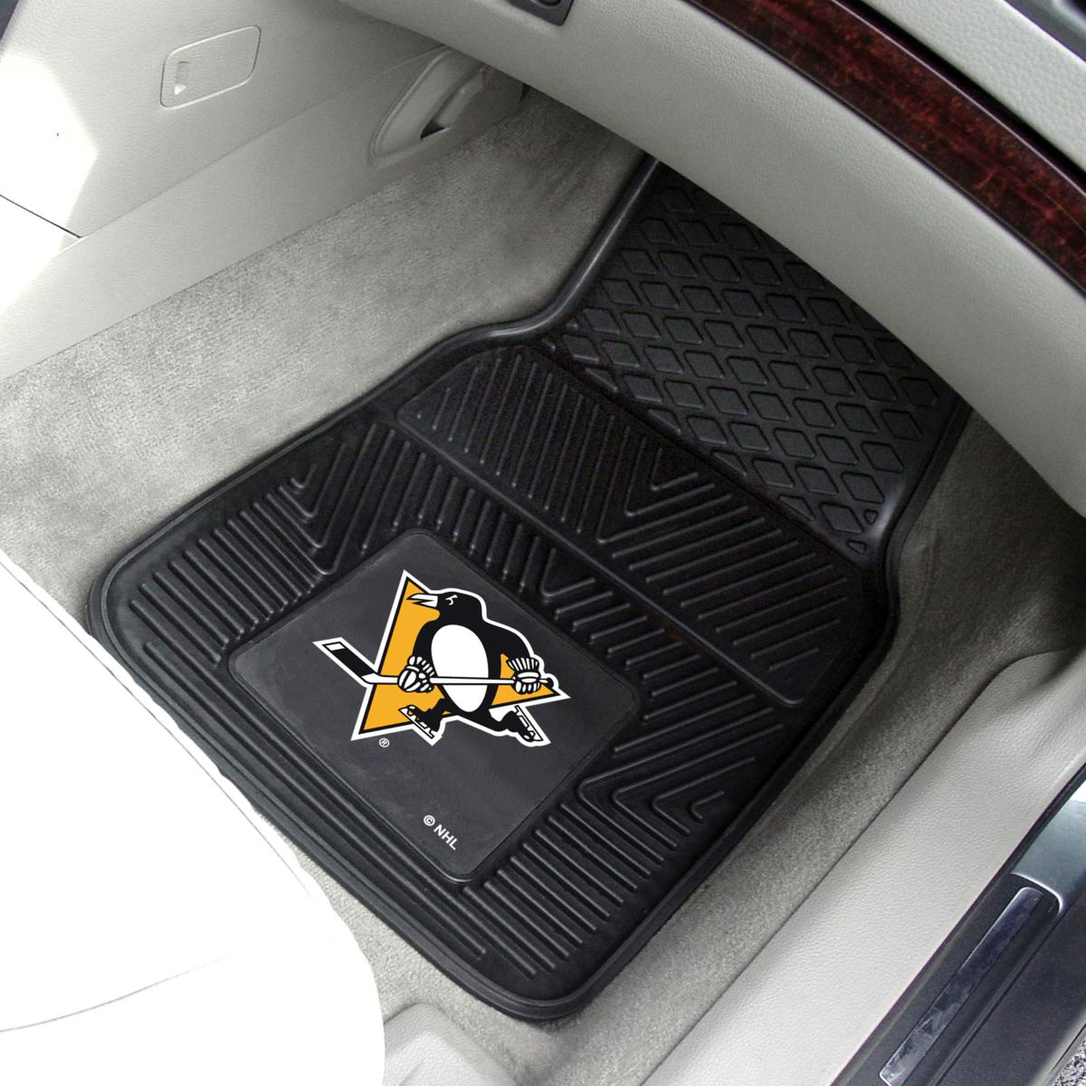 Officially Licensed NHL Heavy Duty Car Mat Set - Pittsburgh Penguins