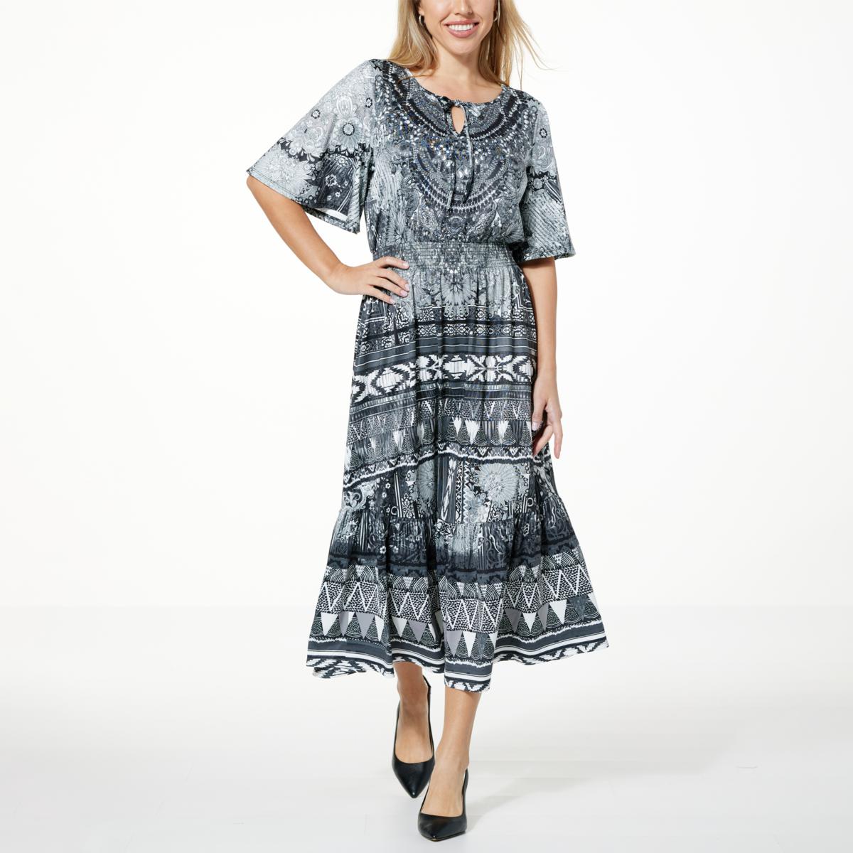 Jersey knit maxi outlet dress with sleeves