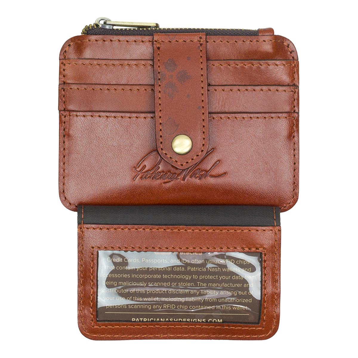 Quilted Leather Card Holder Wallet with RFID Blocking