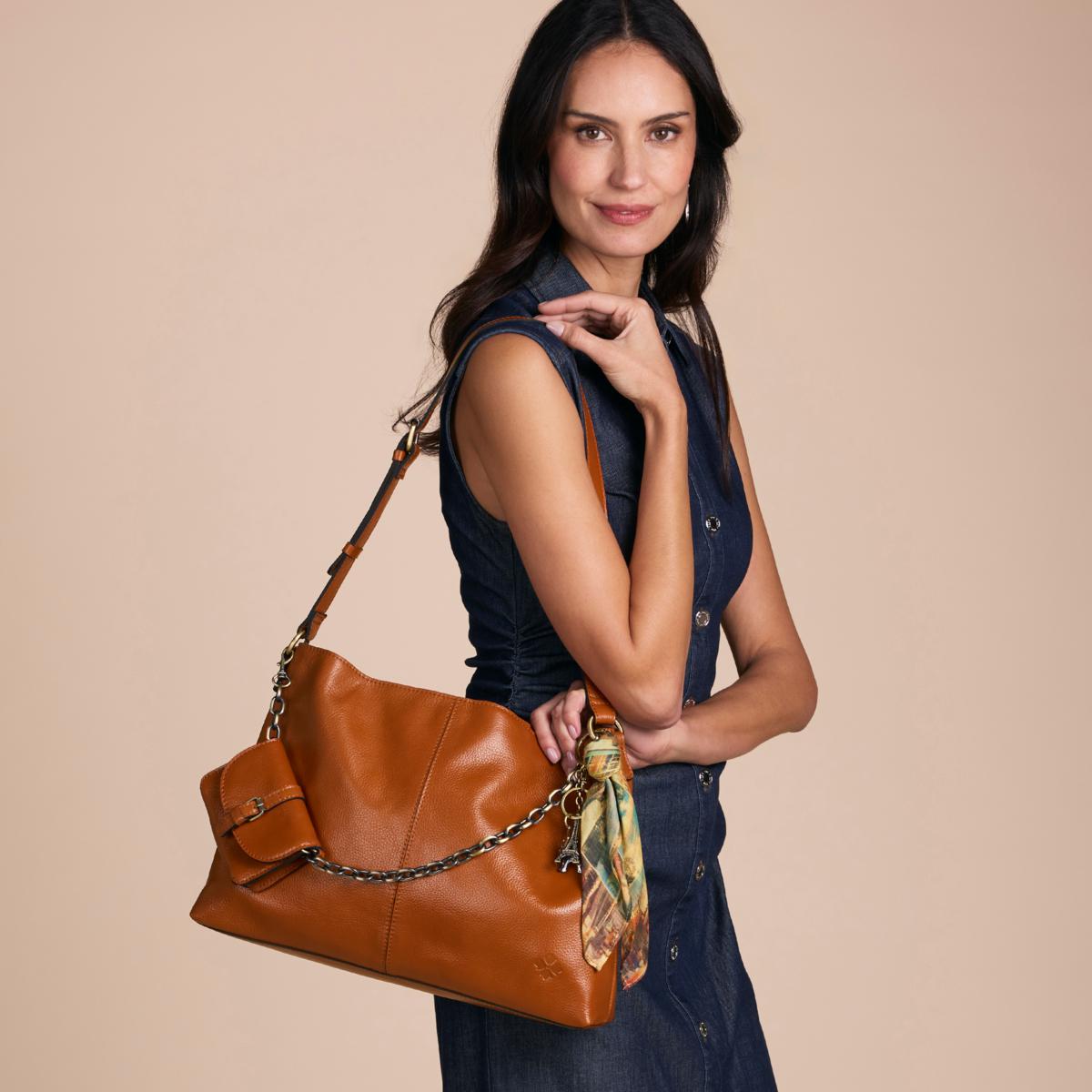 Patricia Nash Leather Women\'s Bag Patricia Nash Cheri Woven Leather Satchel Handbag | HSN main image 2