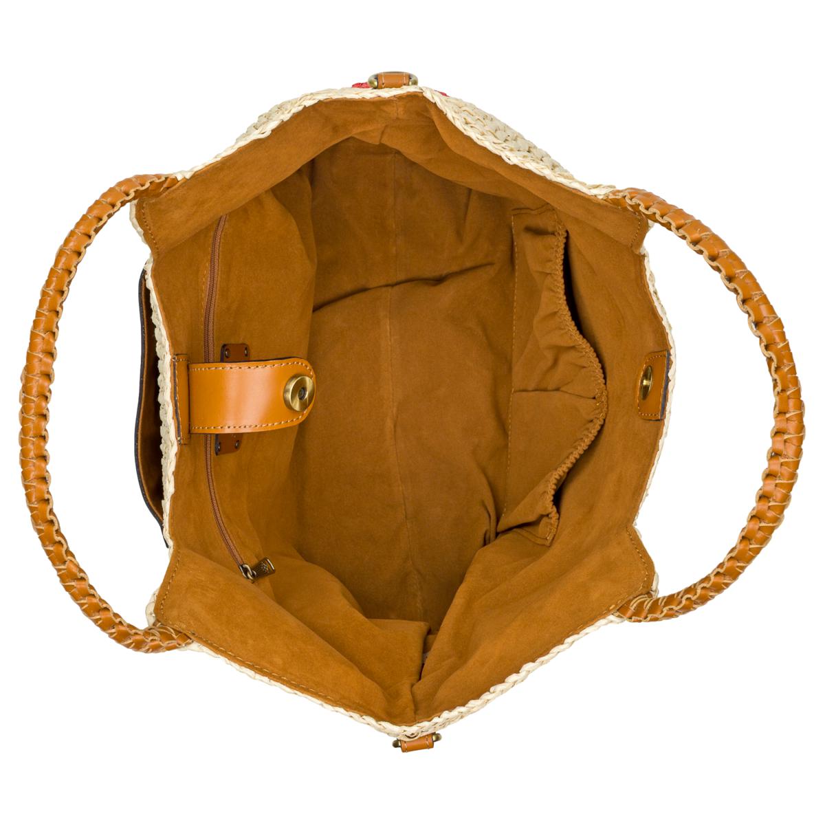 Patricia Nash Marguerite Woven Tote with Pom Pom Tassel | HSN display picture 2