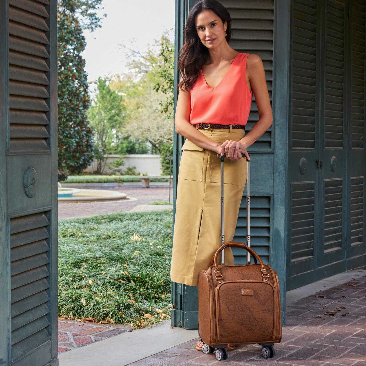 Patricia Nash Vitalia Spinner Wheel Underseater Travel Bag | HSN